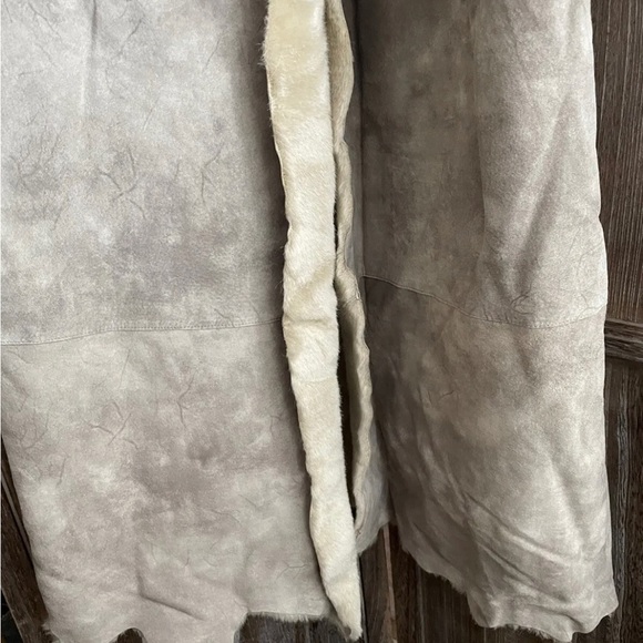 VTG ~RARE~ Newport News Genuine Leather Suede Coat Designer Lace Stitched XL NEW - Picture 4 of 8